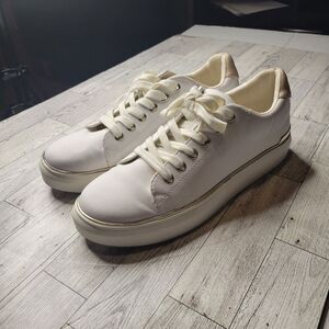 Asos London Rebel White Sneakers Shoes Size 8